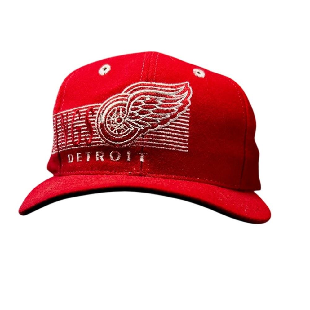 Detroit Red Wings Vintage 90s NHL The Game 100% Wool snapback hat OSFA